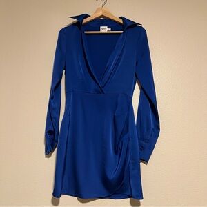 Princess Polly Blue Satin Dress size 4